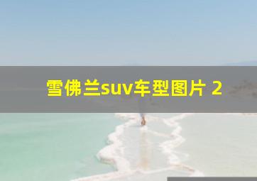 雪佛兰suv车型图片 2